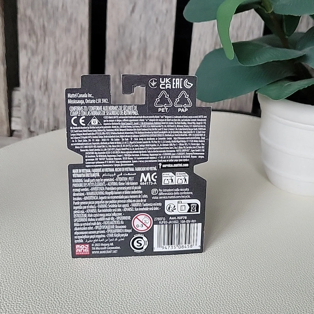 Mattel Minecraft Enderman Figure in Black and Green Packaging